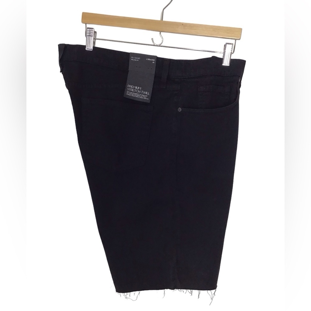 J Brand Premium Stretch Twill Black Eli Short Relaxed Fit - Picture 2 of 10